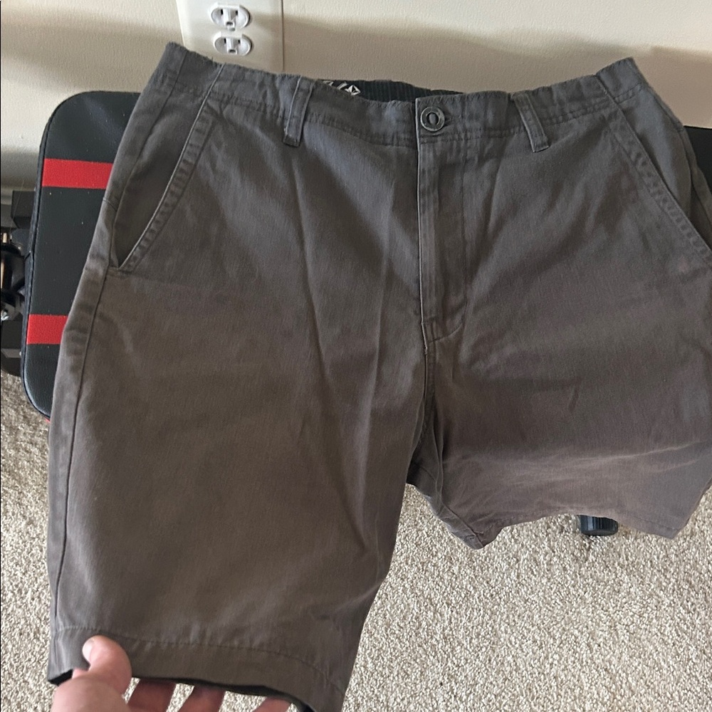 Volcom Men's Charcoal Flat Front Shorts
